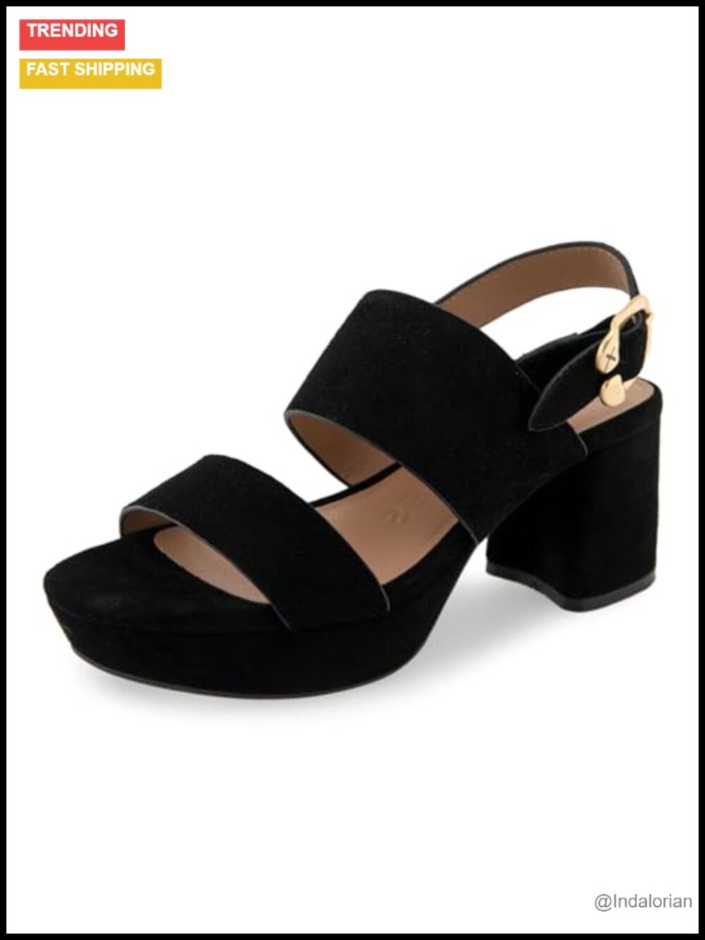 Platform Sandal With Adjustable Backstrap and Cushioned Insole